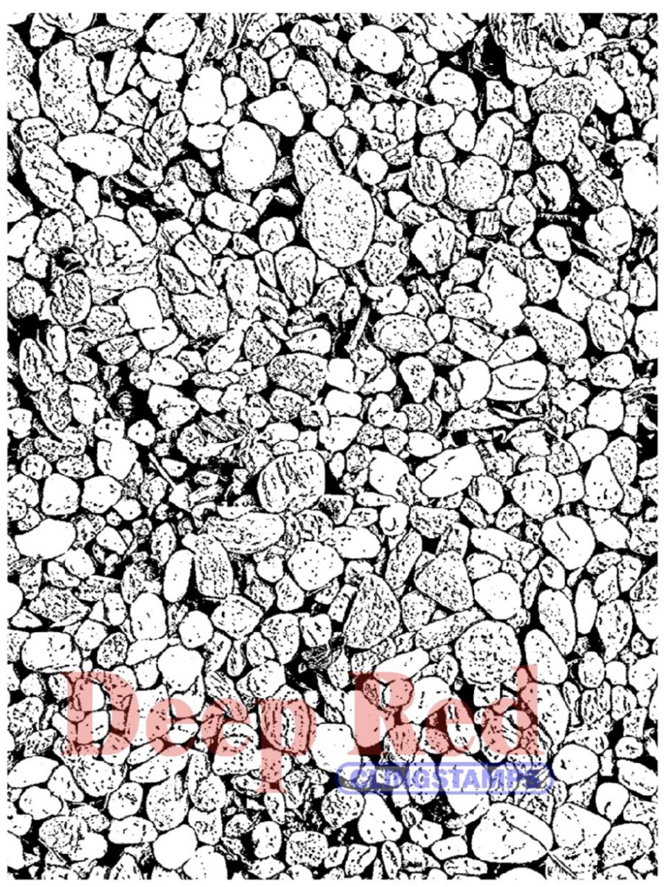 Deep Red Stamps Rocks Background Rubber Cling Stamp 3 x 4 inches